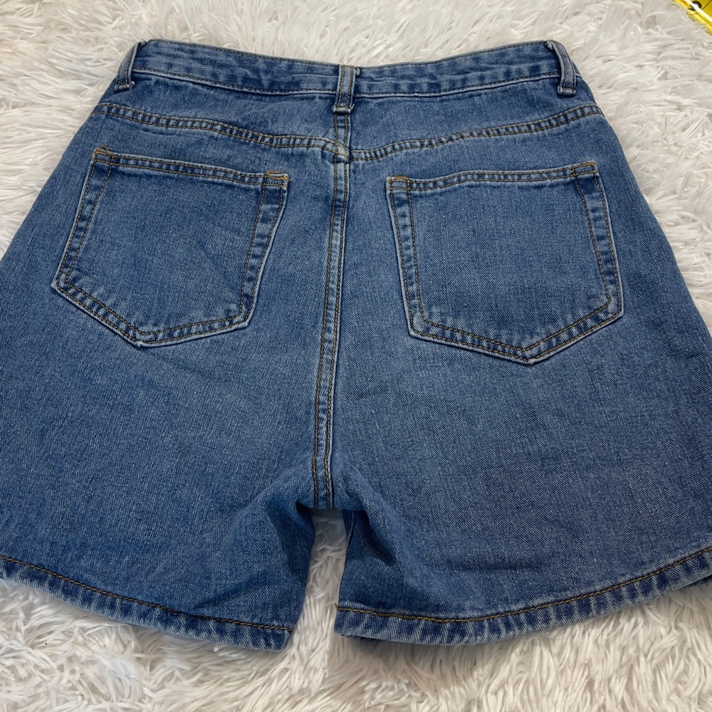 SHEIN Blue Jean Shorts for Women SIZE 4 - Picture 6 of 7